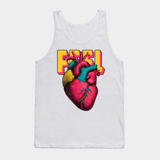 Feel Pop Art Anatomical Heart Tee for Emotional Creatives Tank Top