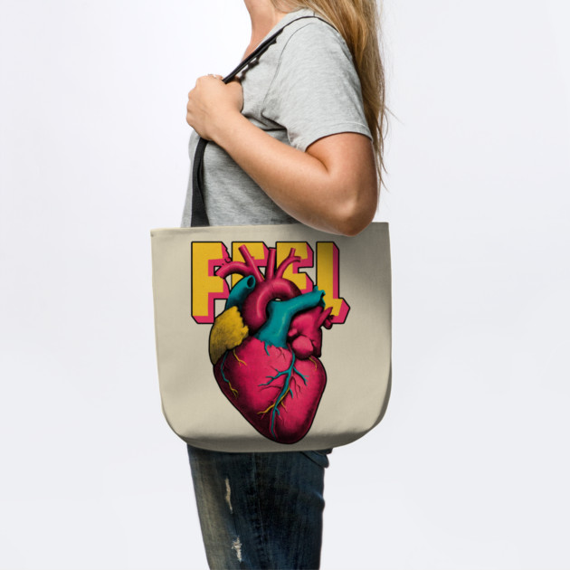 Feel Pop Art Anatomical Heart Tee for Emotional Creatives by TuncGK