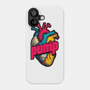 Pump Bold Heart Tee for Gym Rats, Runners & Passionate Humans Phone Case