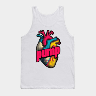 Pump Bold Heart Tee for Gym Rats, Runners & Passionate Humans Tank Top
