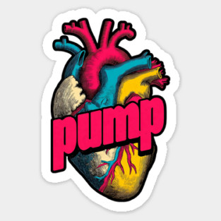 Pump Bold Heart Tee for Gym Rats, Runners & Passionate Humans Magnet