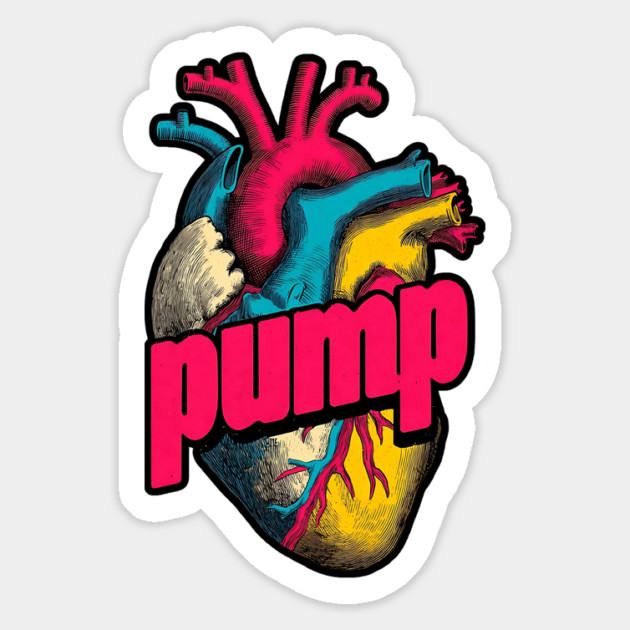 Pump Bold Heart Tee for Gym Rats, Runners & Passionate Humans Magnet by TuncGK