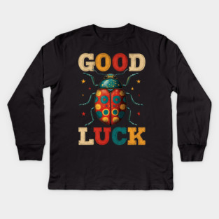 Ladybug Good Luck Tee for Nature Lovers & Whimsical Souls Kids Long Sleeve T-Shirt