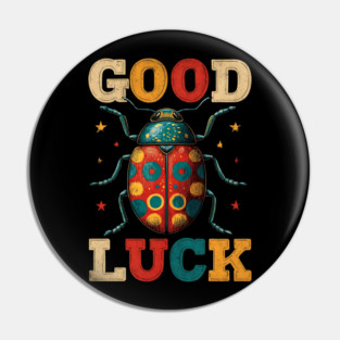 Ladybug Good Luck Tee for Nature Lovers & Whimsical Souls Pin