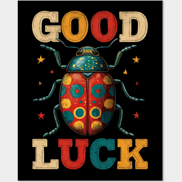 Ladybug Good Luck Tee for Nature Lovers & Whimsical Souls Wall Art by TuncGK