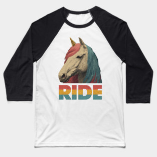 Ride Retro Unicorn Tee for Daydreamers & Free Spirits Baseball T-Shirt