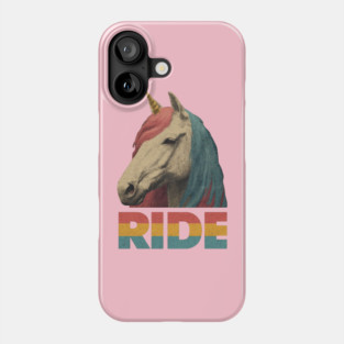 Ride Retro Unicorn Tee for Daydreamers & Free Spirits Phone Case