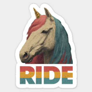 Ride Retro Unicorn Tee for Daydreamers & Free Spirits Magnet