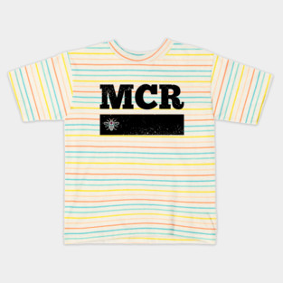 Black Love MCR Manchester Worker Bee Retro Grunge Kids T-Shirt