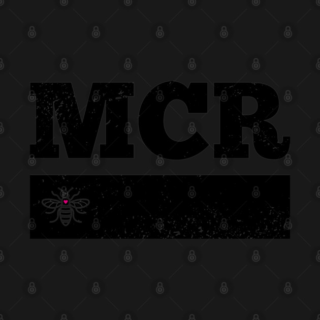 Black Love MCR Manchester Worker Bee Retro Grunge by Butter Creative