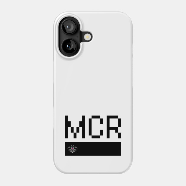 Black Love MCR Manchester Worker Bee Digital Pixel Phone Case by Butter Creative