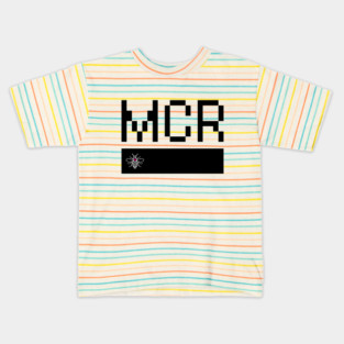 Black Love MCR Manchester Worker Bee Digital Pixel Kids T-Shirt