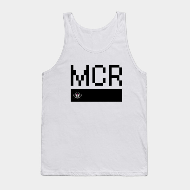 Black Love MCR Manchester Worker Bee Digital Pixel Tank Top by Butter Creative