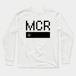 Black Love MCR Manchester Worker Bee Digital Pixel Long Sleeve T-Shirt