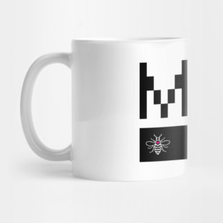 Black Love MCR Manchester Worker Bee Digital Pixel Mug