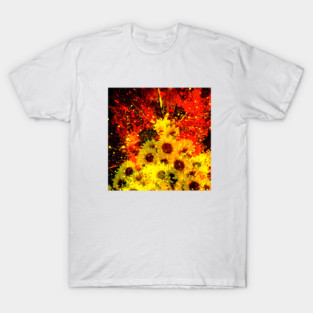 Abstract Sunflowers painting T-Shirt