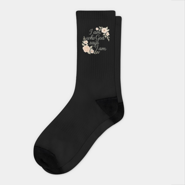I am Who God Says I am Christian Gift Socks by Jonas 's Store