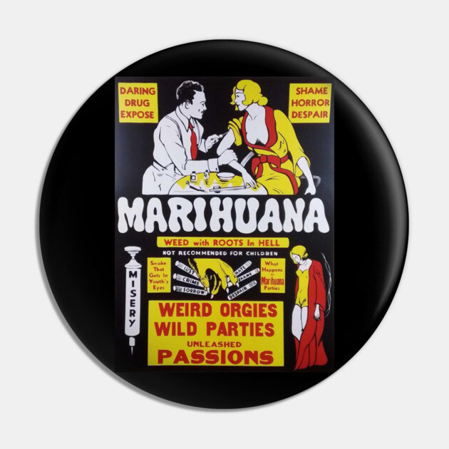Marihuana Pin by Low Life Shirts