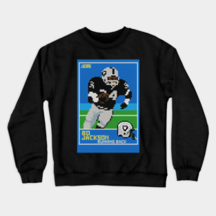 Bo Jackson Retro Pixel Football Card Tribute Crewneck Sweatshirt
