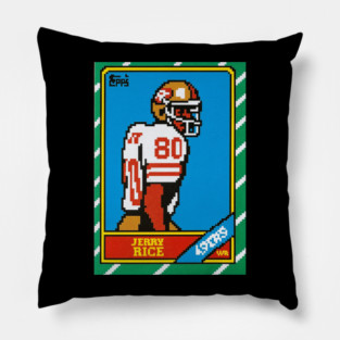 Jerry Rice 8-Bit Football Card Tribute Pillow