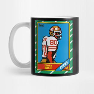 Jerry Rice 8-Bit Football Card Tribute Mug