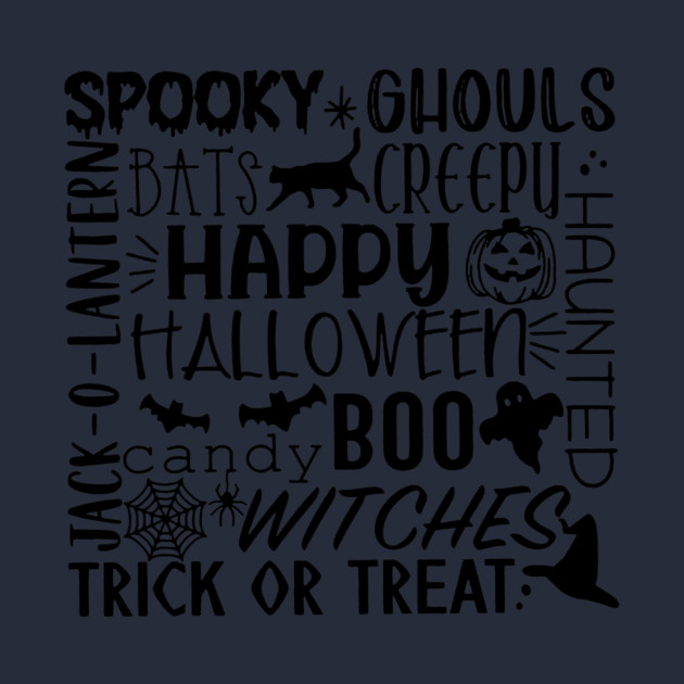 Sppoky Halloween Words by casualteesinc
