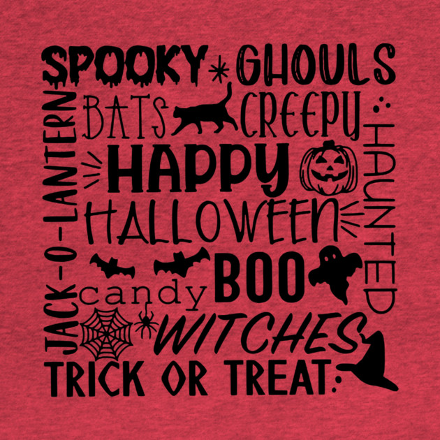 Sppoky Halloween Words by casualteesinc