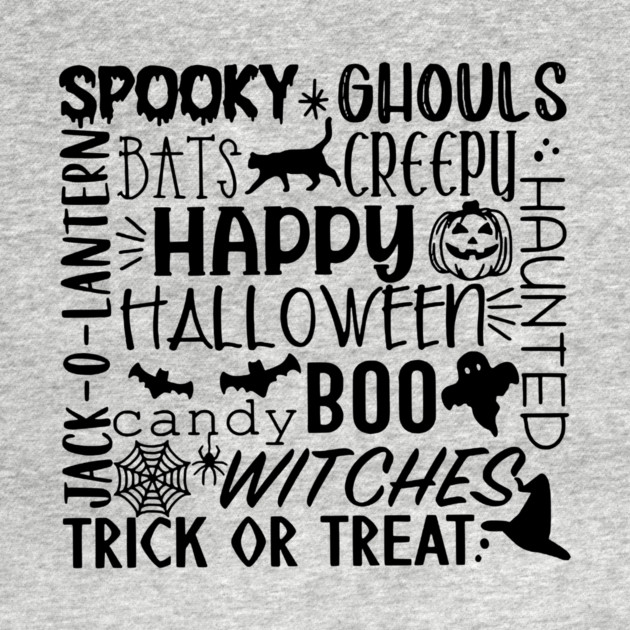 Sppoky Halloween Words by casualteesinc