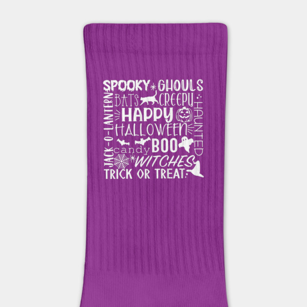 Spooky Halloween Words White by casualteesinc