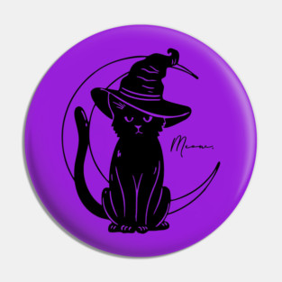 Meow on the Moon Pin