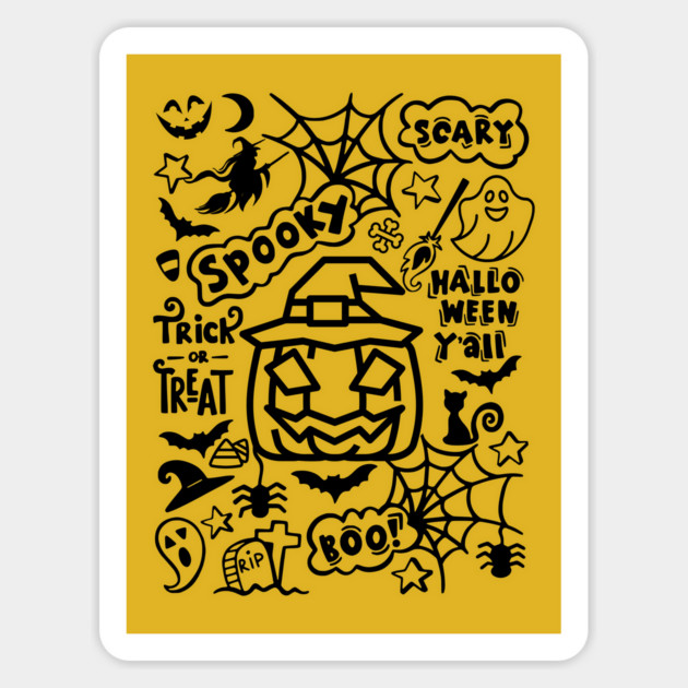 Spooky Halloween Y'all Sticker by casualteesinc