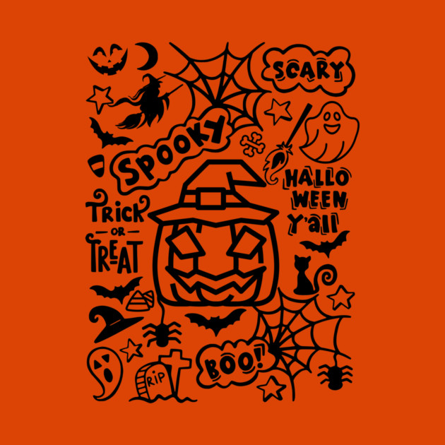 Spooky Halloween Y'all by casualteesinc