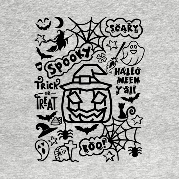 Spooky Halloween Y'all by casualteesinc