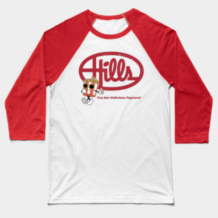 Hills Department Store Popcorn Design Baseball T-Shirt