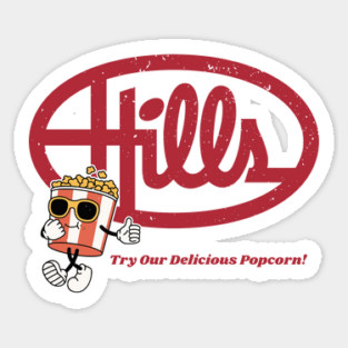 Hills Department Store Popcorn Design Sticker