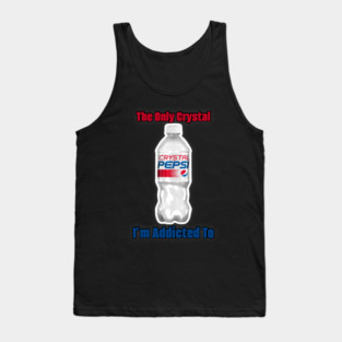 The Only Crystal I'm Addicted To – Funny Crystal Pepsi Retro Design Tank Top