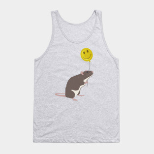 Rat with a Happy Face Balloon Tank Top