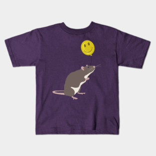 Rat with a Happy Face Balloon Kids T-Shirt