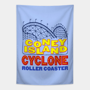 Coney Island Cyclone Roller Coaster Tapestry