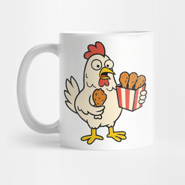 Chicken Munching on Fried Chicken Bucket Fast Food Parody by Anticorporati