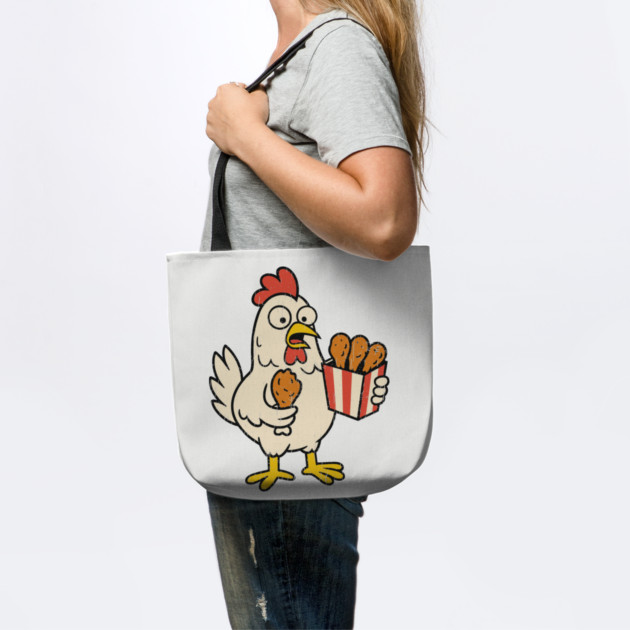 Chicken Munching on Fried Chicken Bucket Fast Food Parody by Anticorporati
