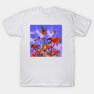 Abstract Flowers Painting T-Shirt