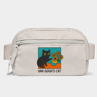 Van Gogh's Cat Sunflowers Painting Parody Artsy Humor Bag