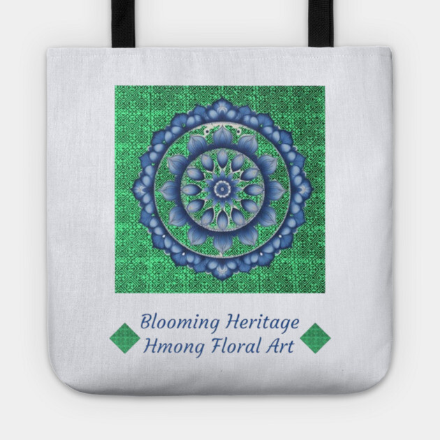 Peaks of the Hmong Spirit – Blooming Heritage Tote by Pimcolle