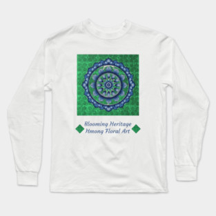 Peaks of the Hmong Spirit – Blooming Heritage Long Sleeve T-Shirt