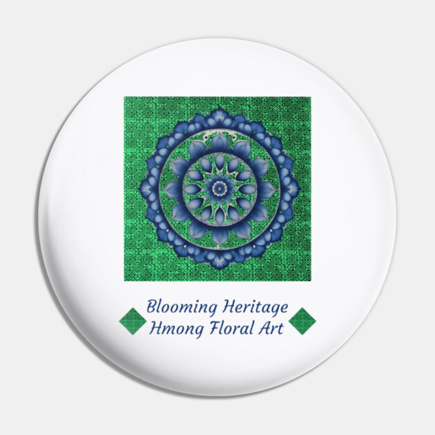 Peaks of the Hmong Spirit – Blooming Heritage Pin by Pimcolle