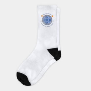 Hmong Garden Dreams in Indigo Lines Socks