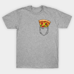 Pizza Pocket T-Shirt - Funny Pepperoni Pizza Lover and Foodie Gift Idea Best For Christmas, Birthday, Pizza day, slice, delivery, and chill, planat, party, place, T-Shirt