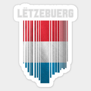 Luxembourg flag Lëtzebuerg Sticker