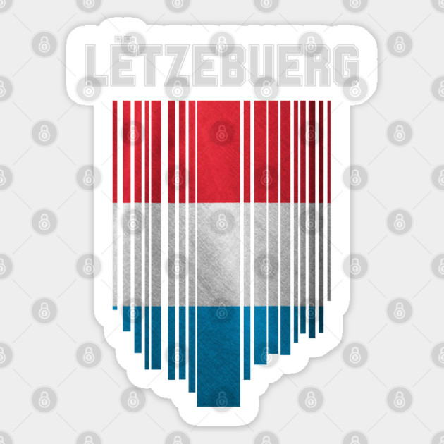 Luxembourg flag Lëtzebuerg Sticker by eka123